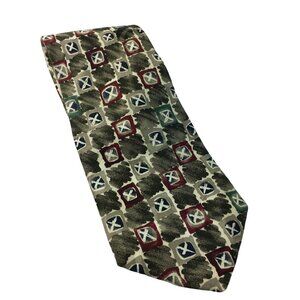 Mens Dress Necktie Structure Le Collection Grene X Squares Geometric u